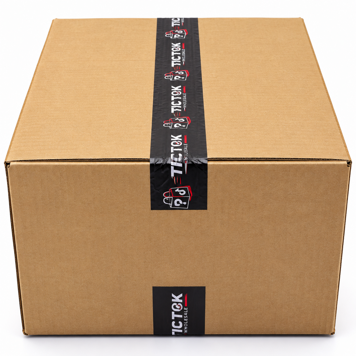 A sealed TikTok Shop Mystery Box on a white background